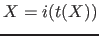 $X = i ( t (X))$